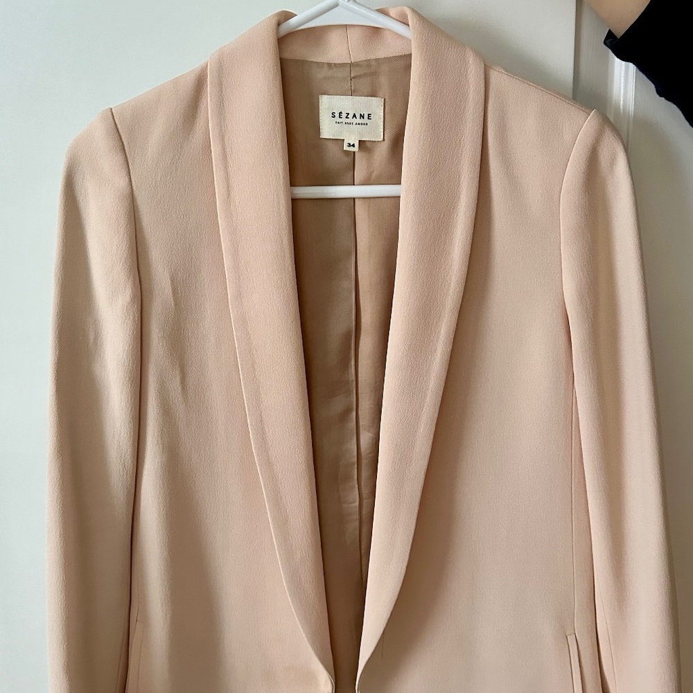 Sezane Light Pink Blazer size 34